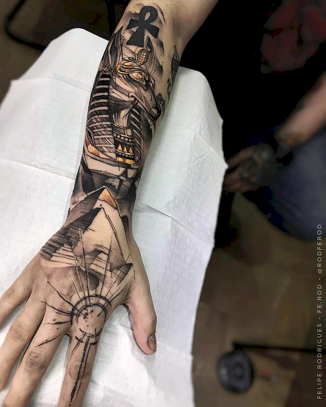 Полурукав тату Египет