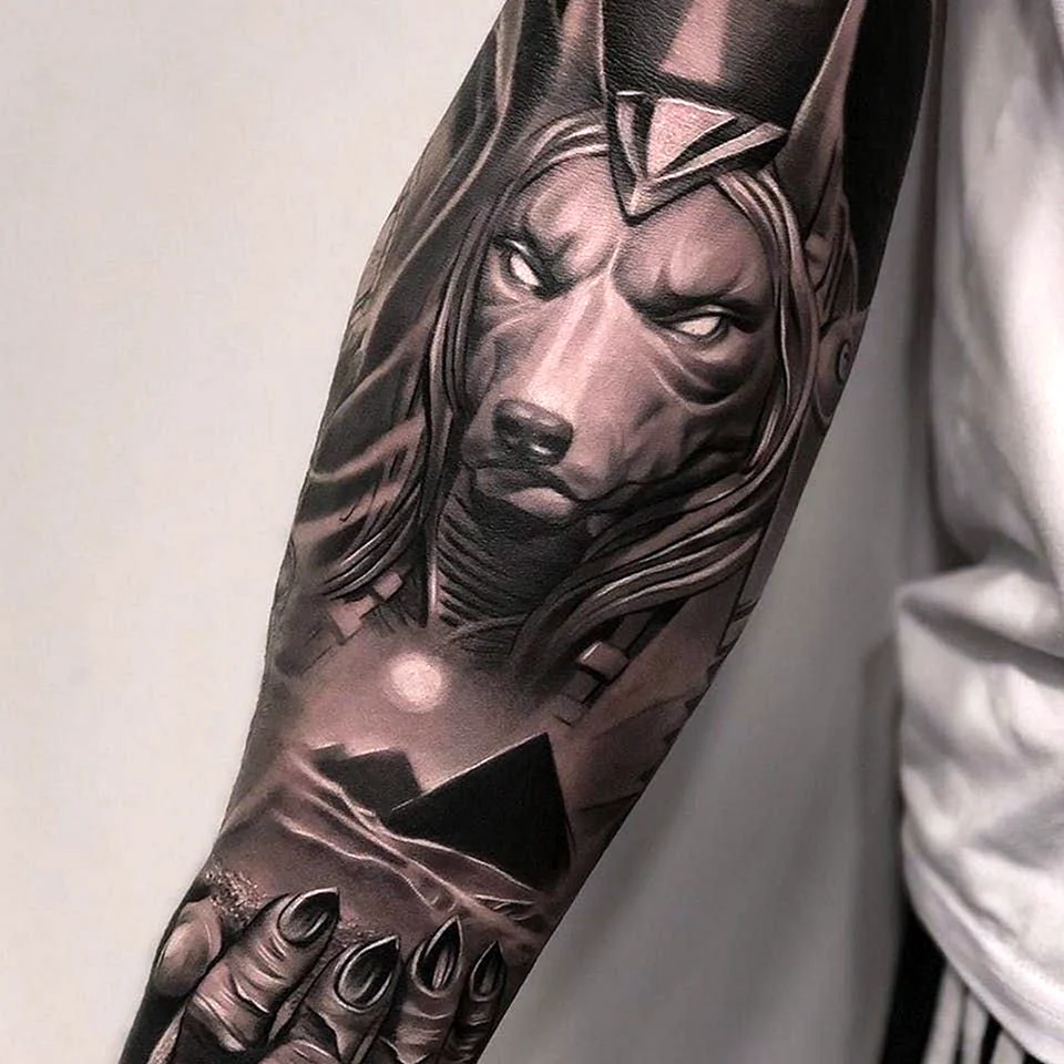 Анубис тату