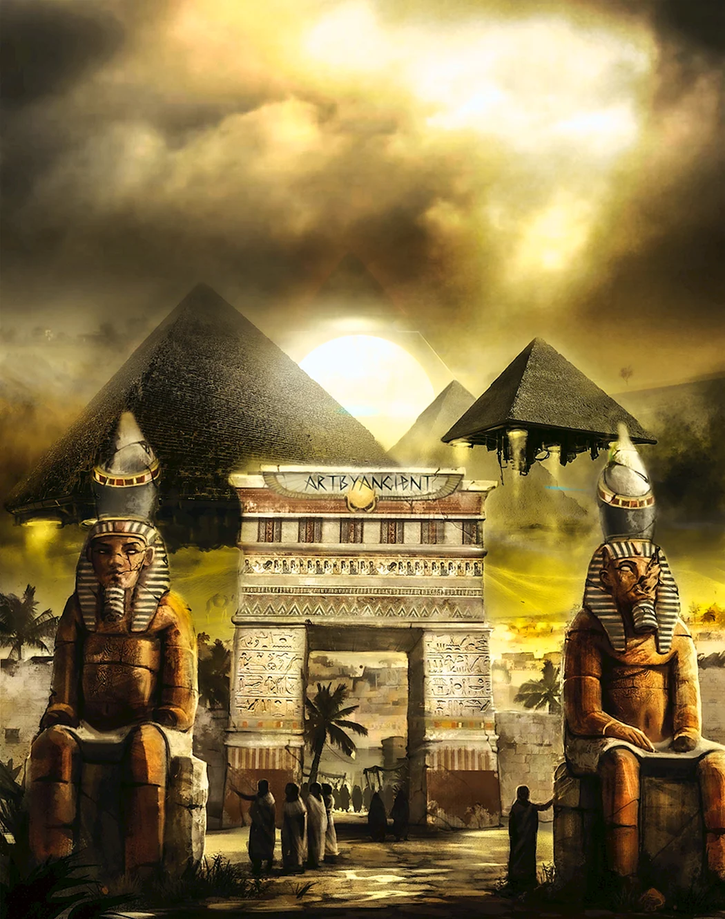 Пирамида Хеопса древний Египет арт
