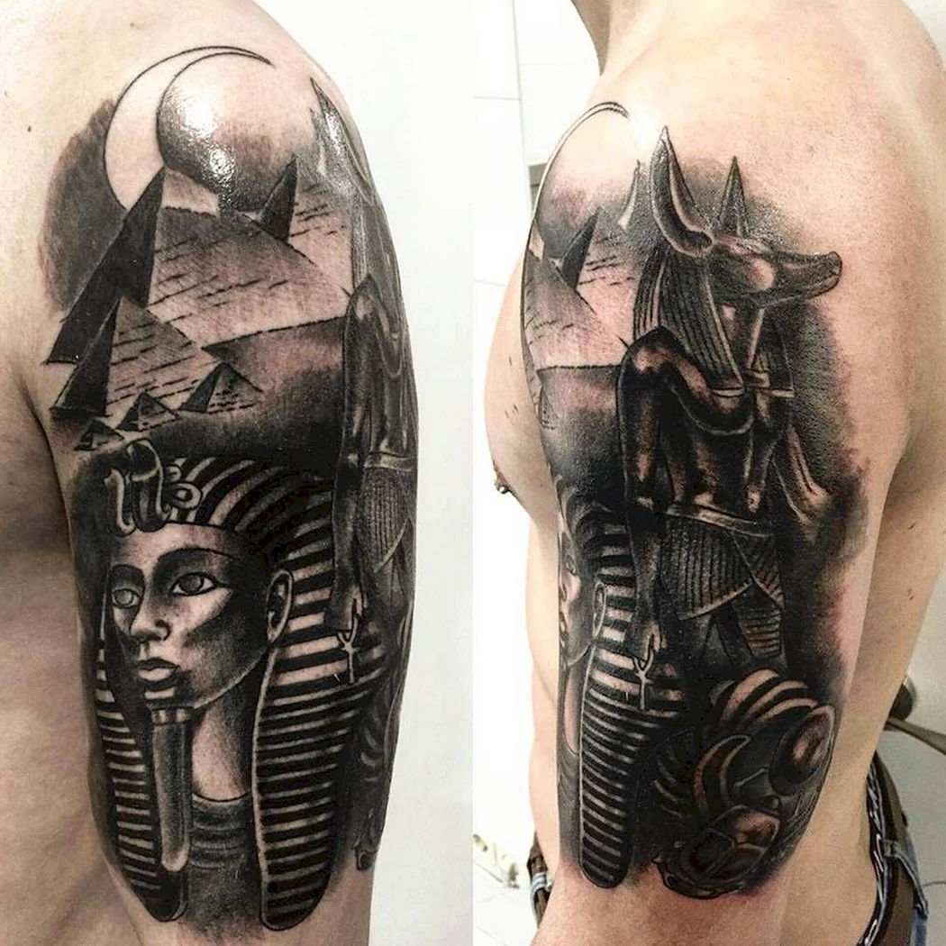 Тату Тутанхамон и Анубис