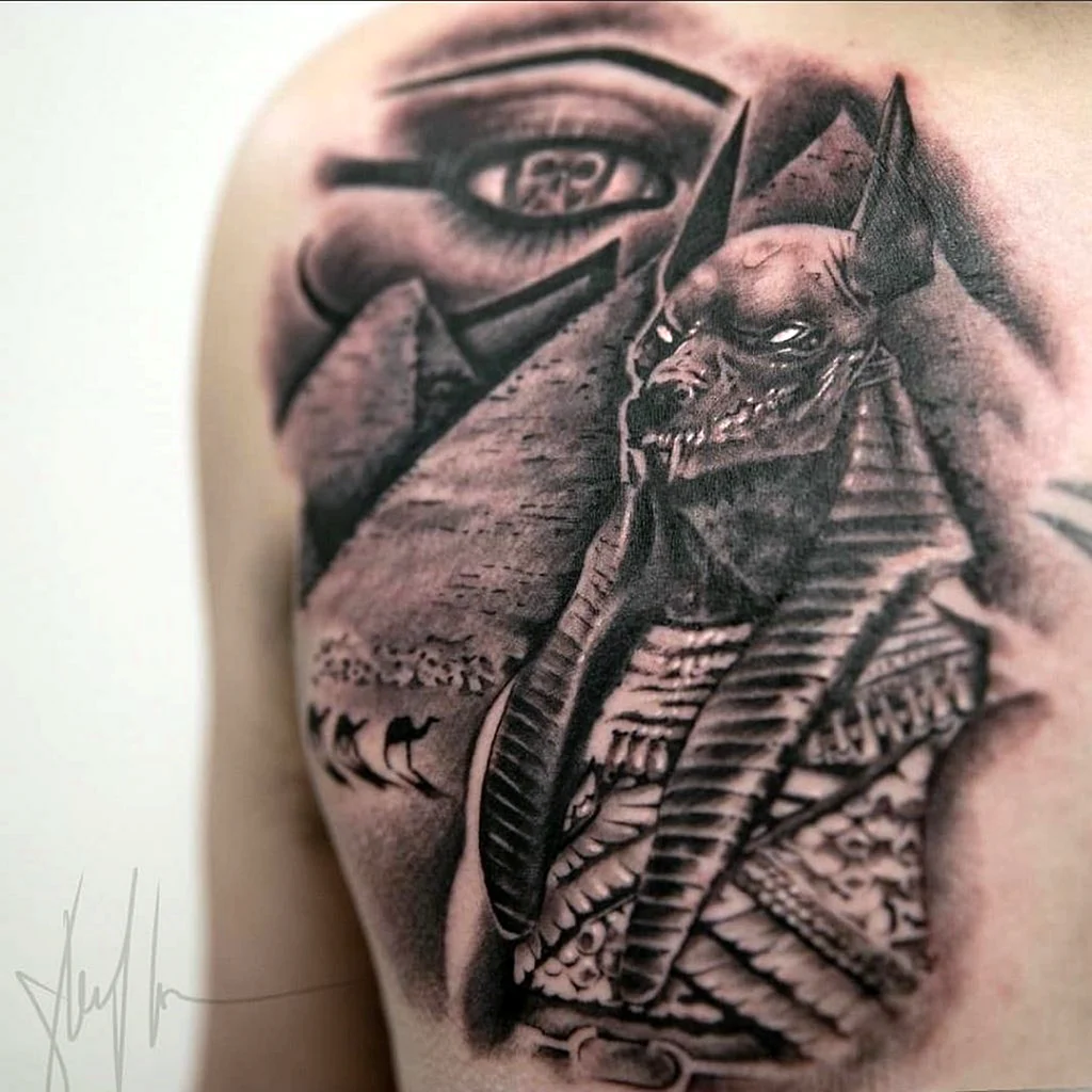 Тату в стиле Египта