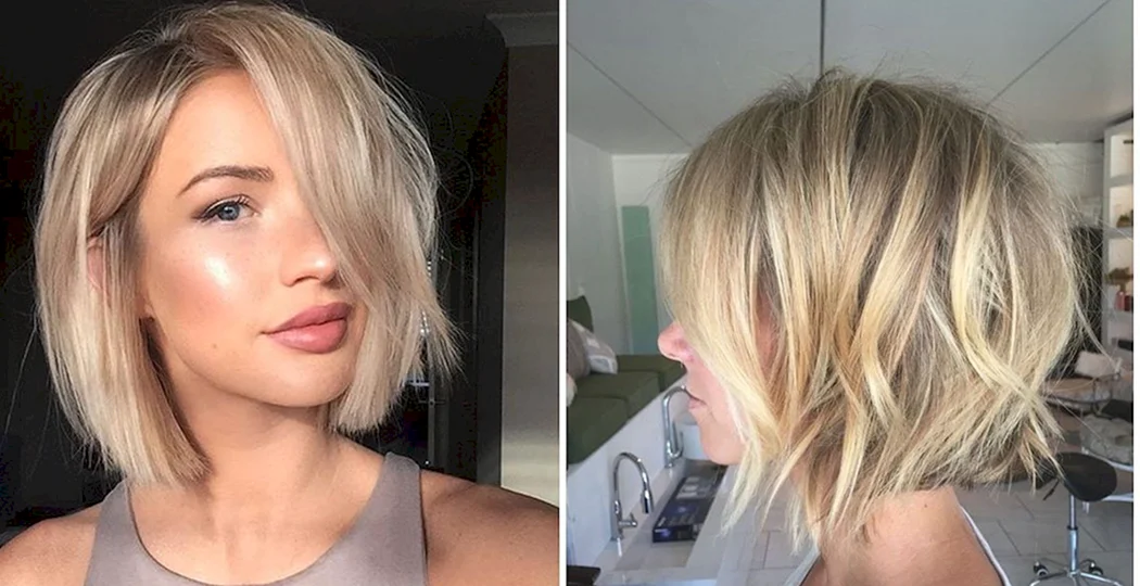 Стрижки каре удлиненное градуированное