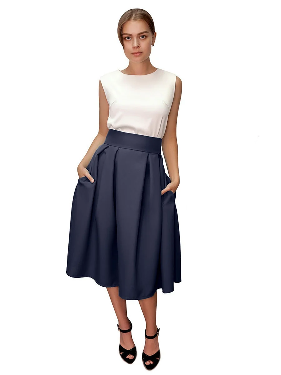 Юбка с бантовыми складками