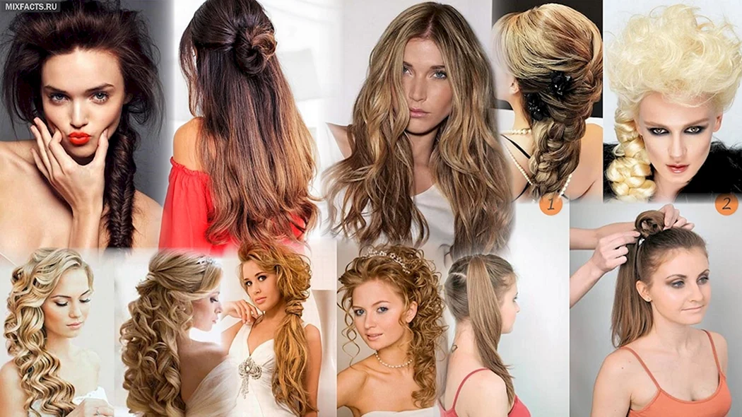 Укладка на длинные волосы на праздник