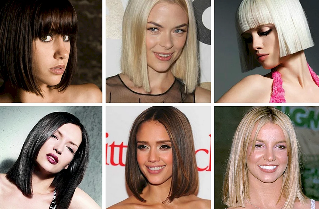 Стрижка прямой срез