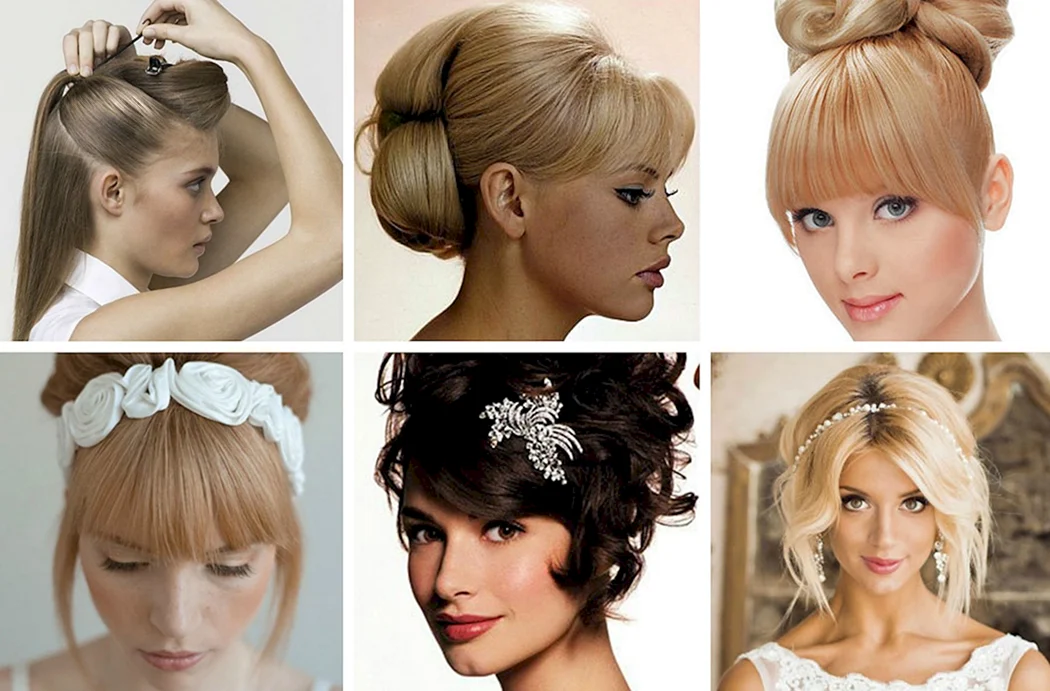 Прическа на средние волосы с челкой