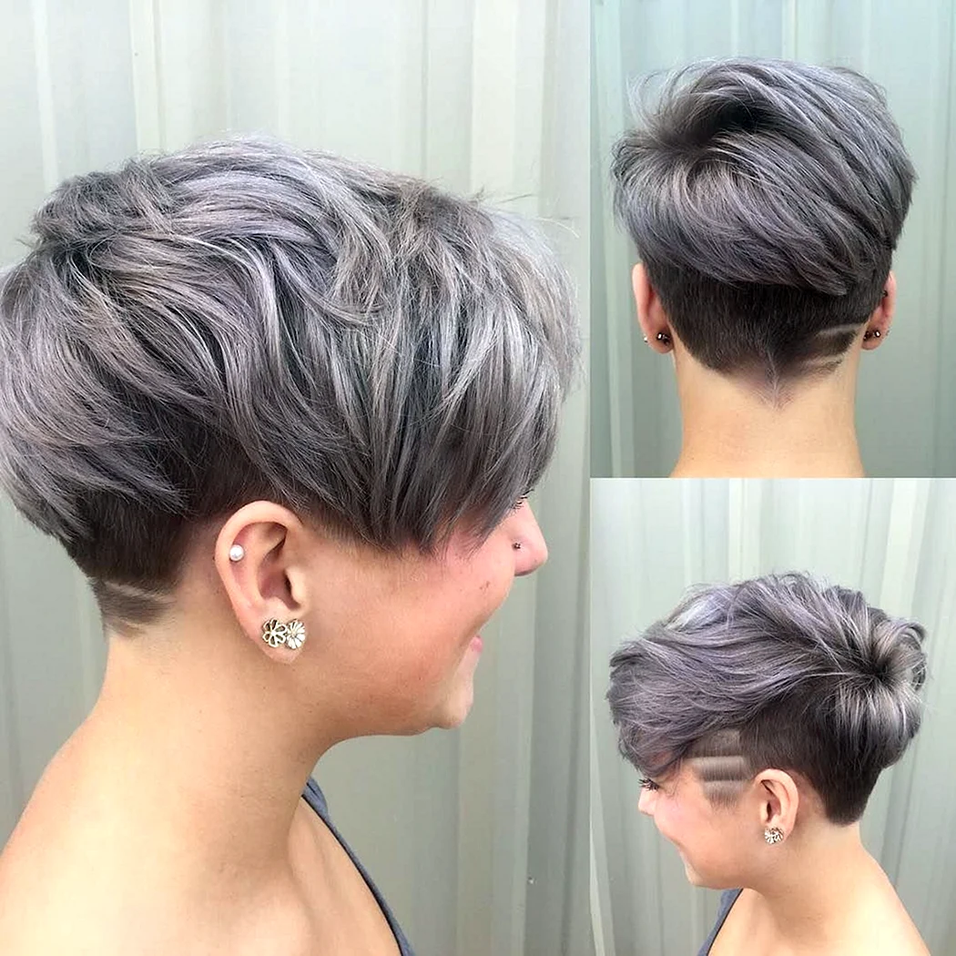 Стрижка Пикси Боб с выбритым затылком