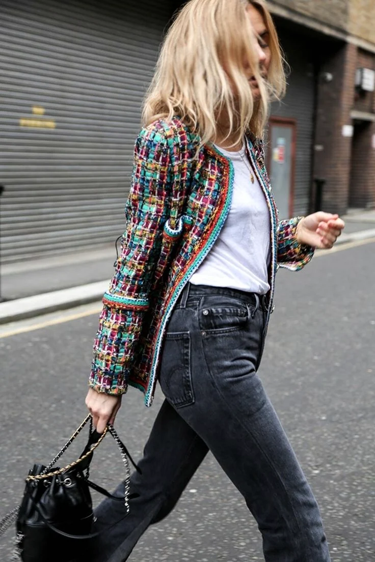 Жакет Шанель 2020 Street Style