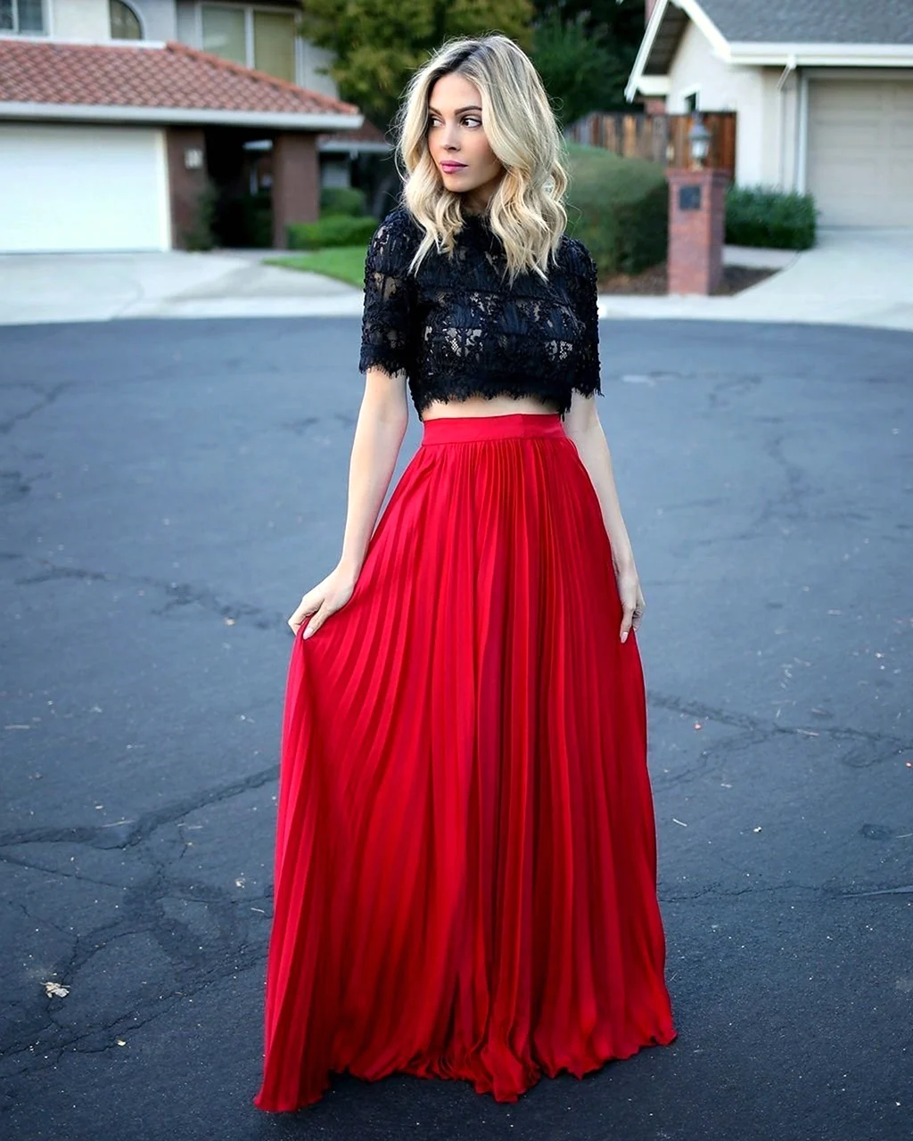 Юбка красная