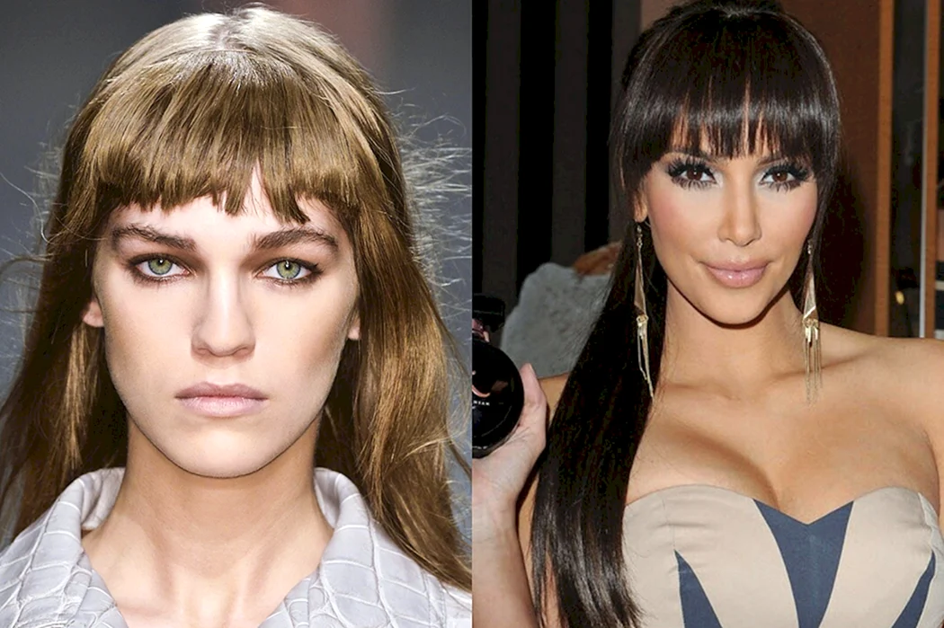 Челка для ромбовидного лица