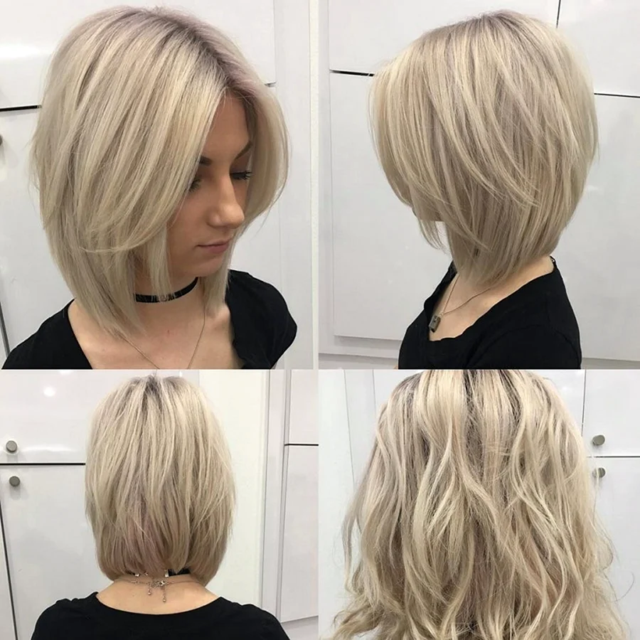 Стрижка каре градуированное на средние тонкие волосы