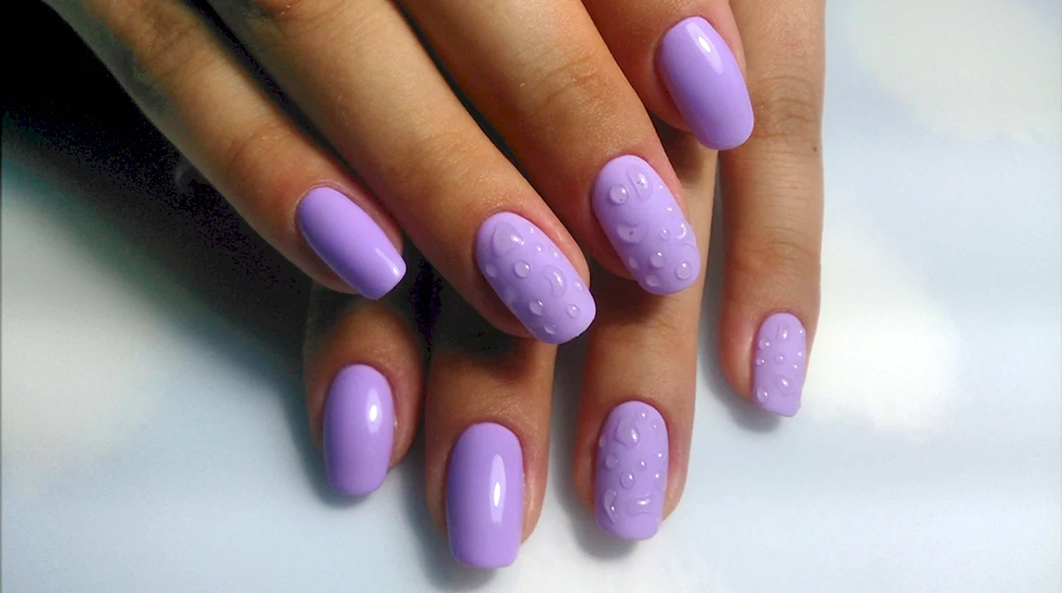 Лавандовый маникюр гель лак