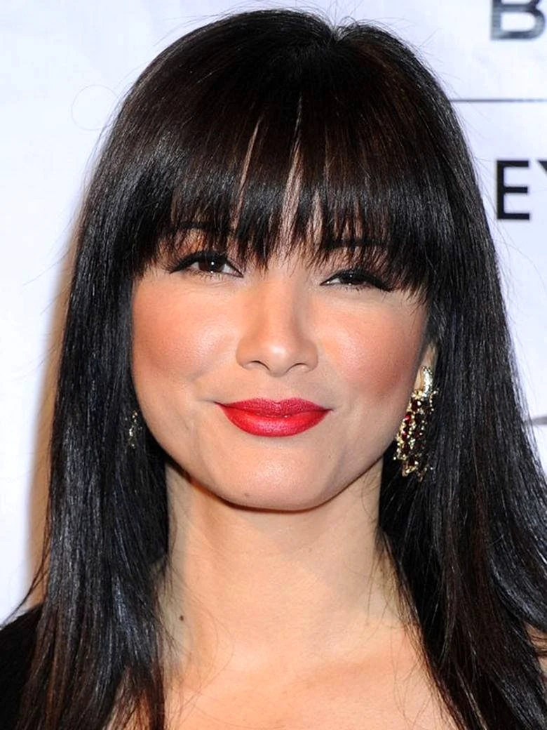 Удлиненная филированная челка