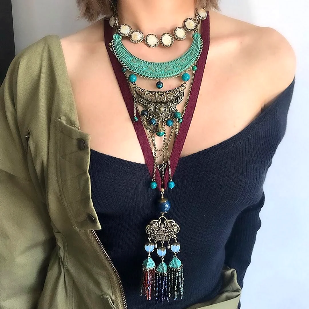 Бохо украшения на шею