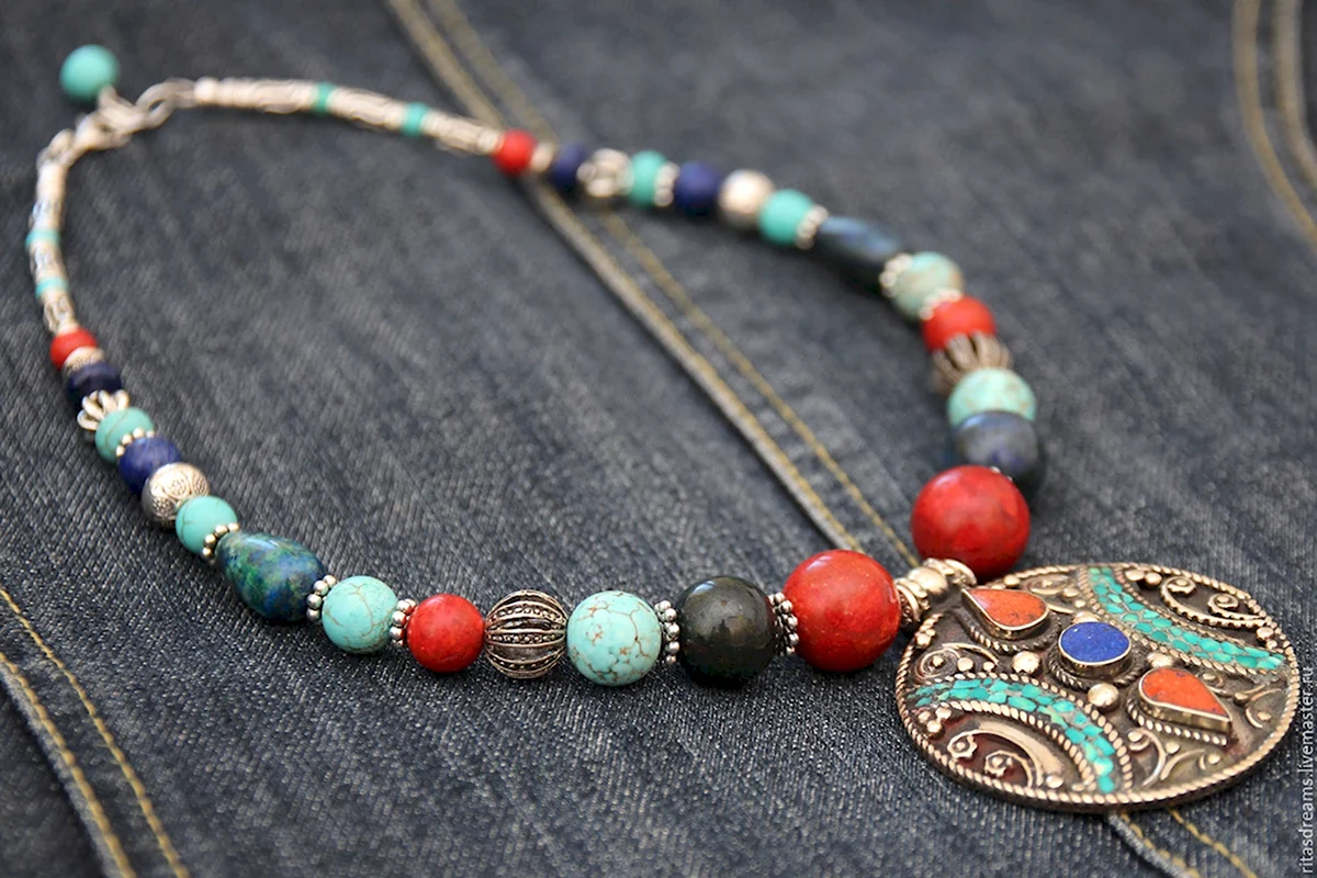 Украшения бохо Шик лазурит