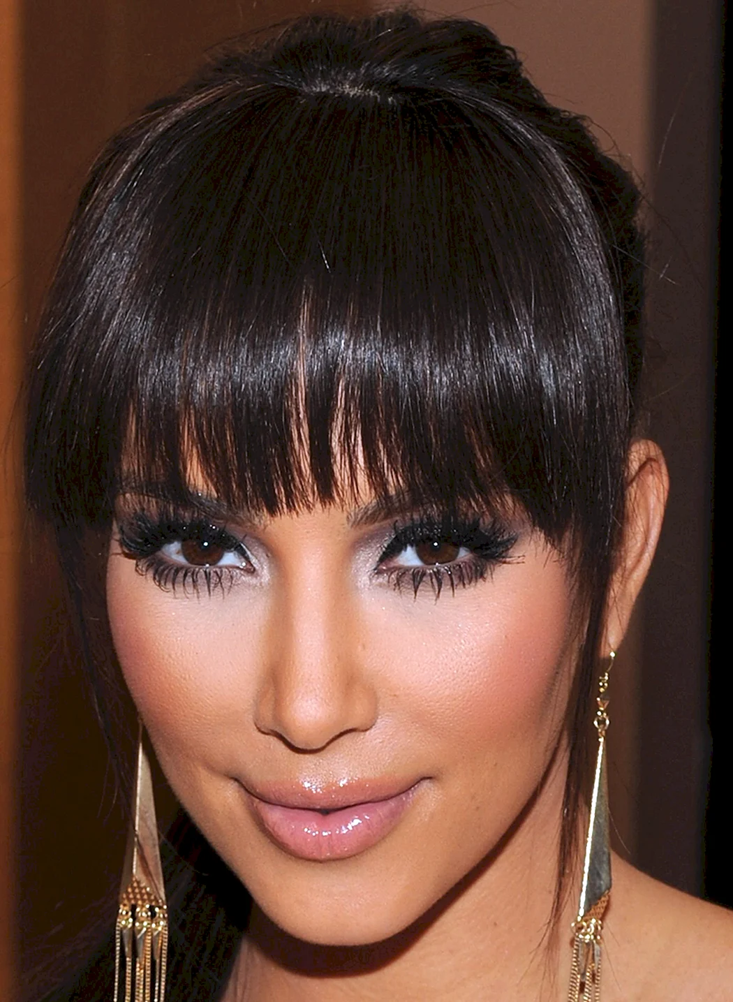 Ким Кардашян с челкой