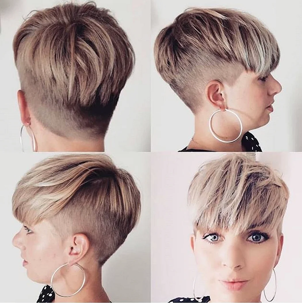 Пикси сбоку стрижка