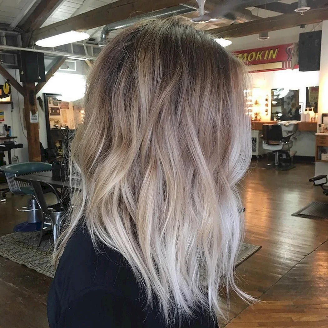 Шатуш балаяж омбре пепельный