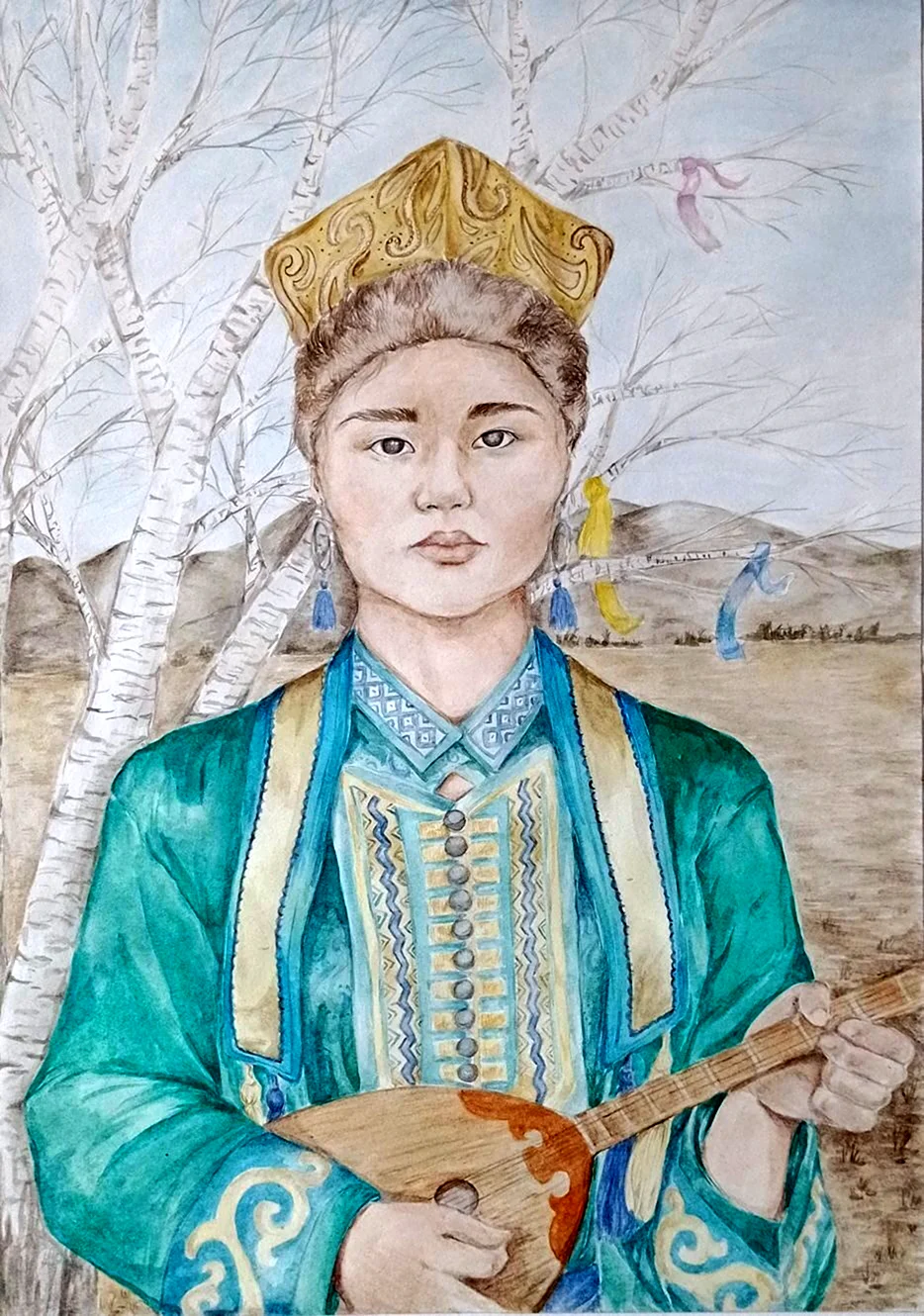 Телеутский костюм рисунок