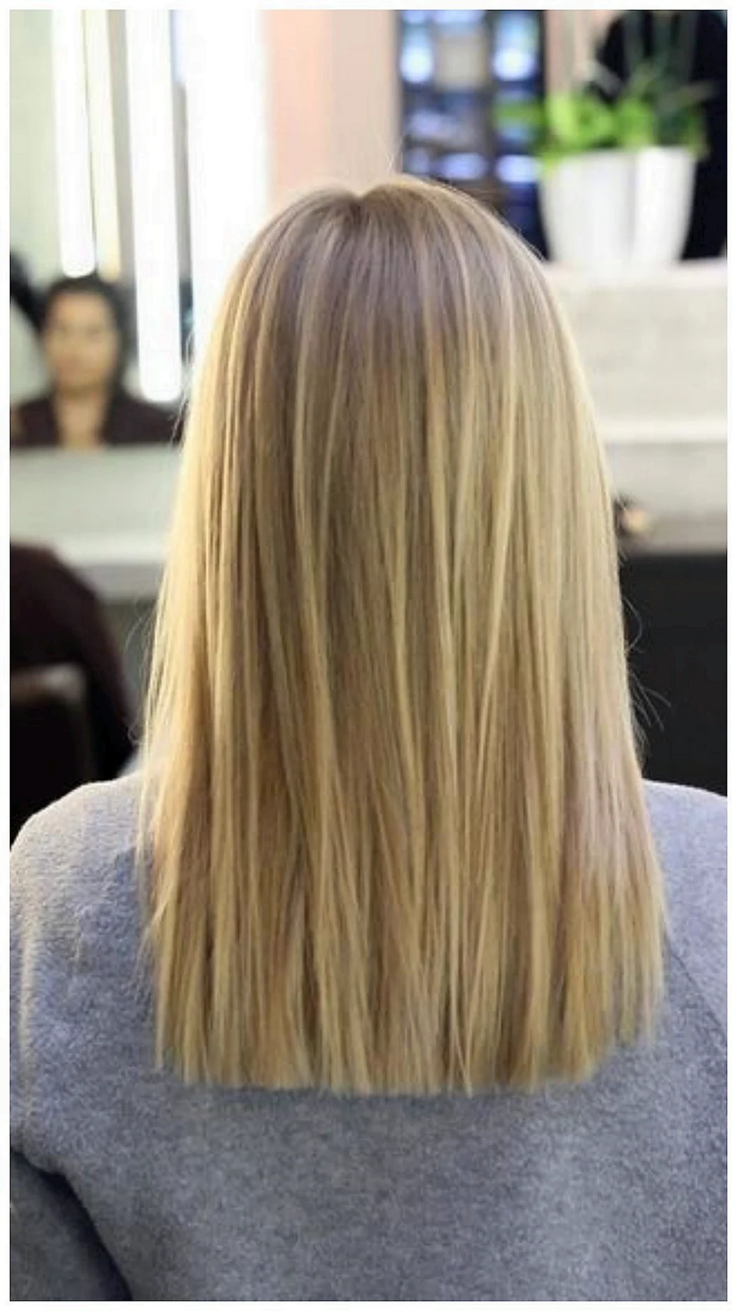 Прямой срез волос