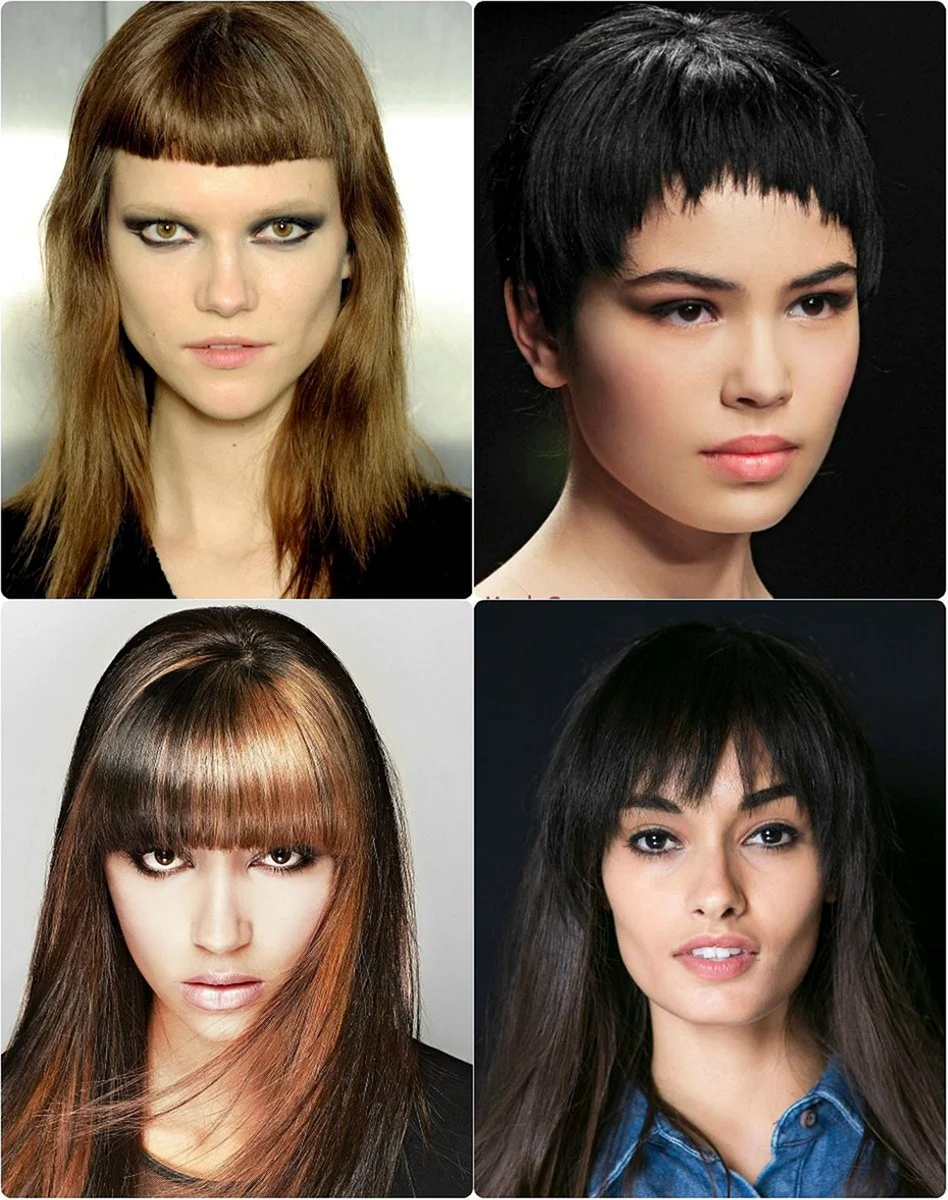 Челка короткая с филировкой