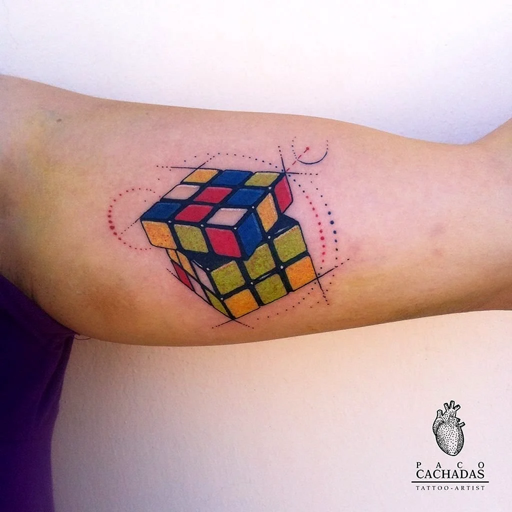 Тату кубик Рубика