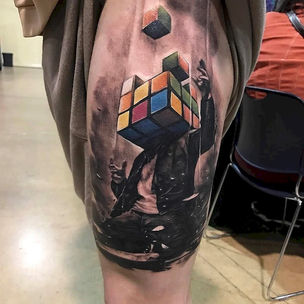 Тату кубик Рубика