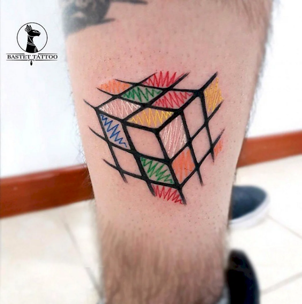 Тату кубик Рубика