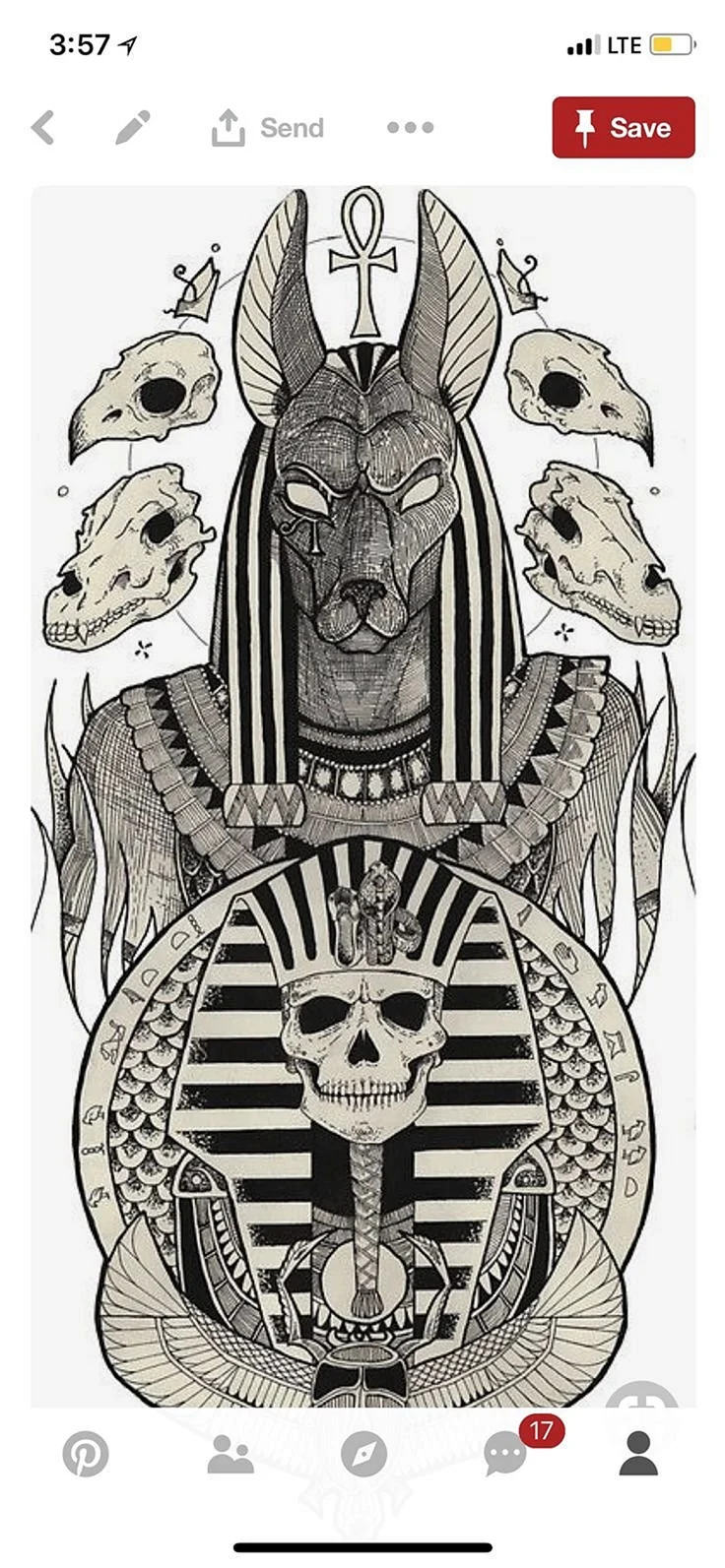 Египетские тату эскизы Анубис