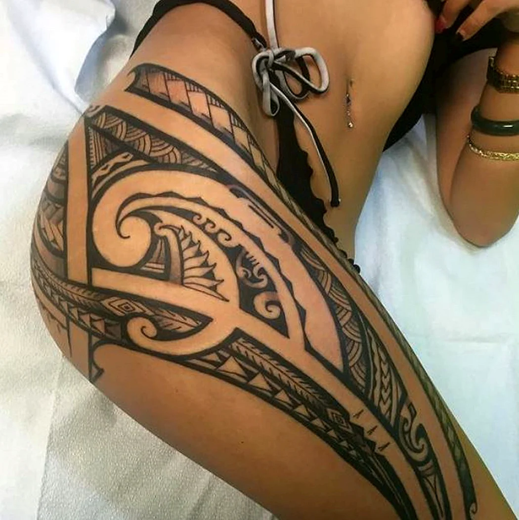 Полинезийские тату женские