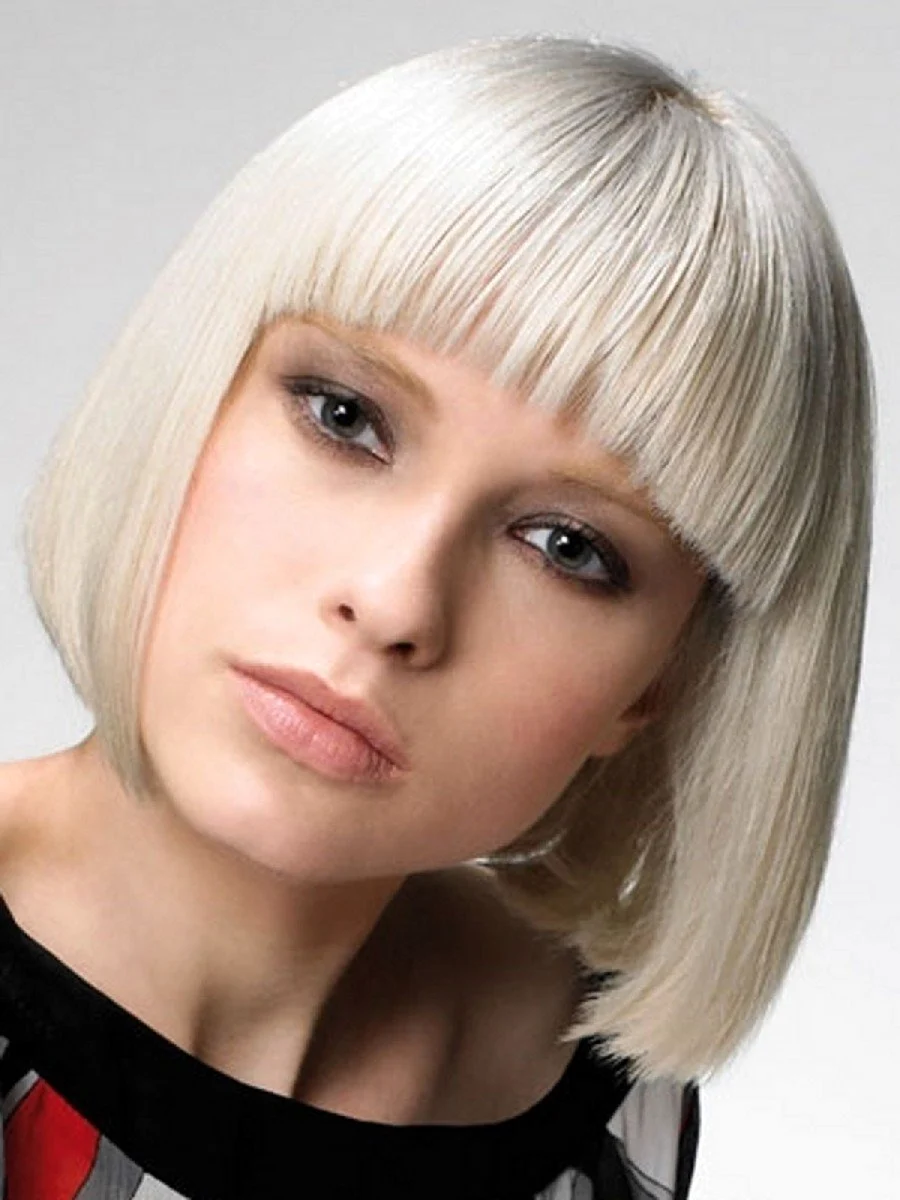 Каре с челкой филированное