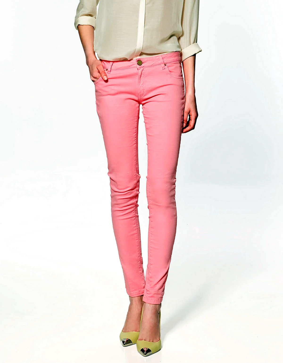 Джинсы Zara фуксия