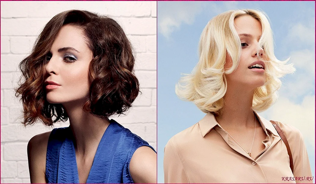 Каре на волнистые волосы