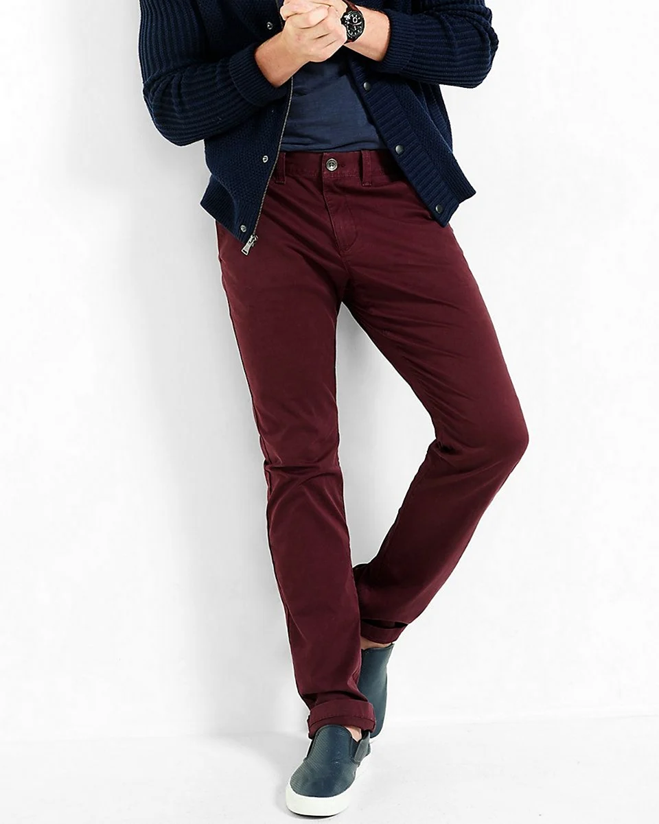 Аберкромби штаны бордовые мужские