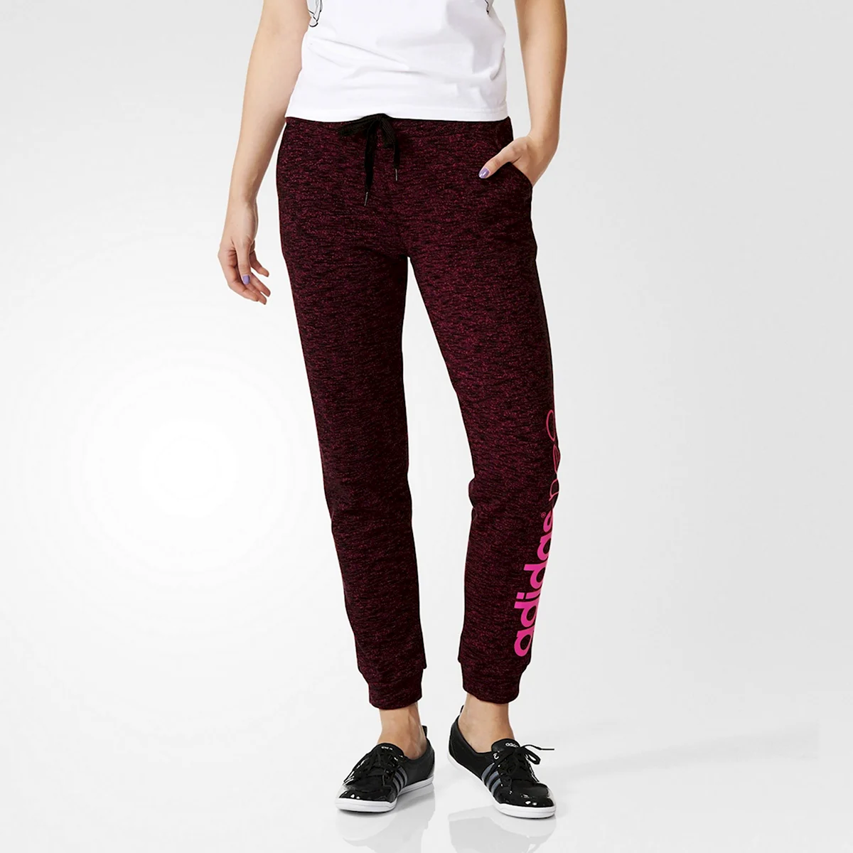 Розовые штаны адидас