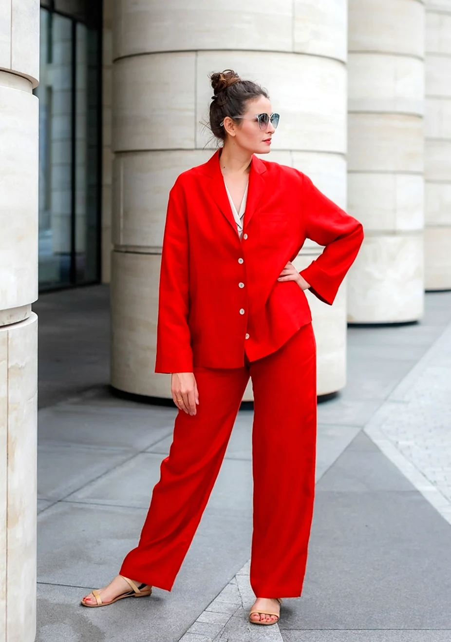 Пижамный брючный костюм