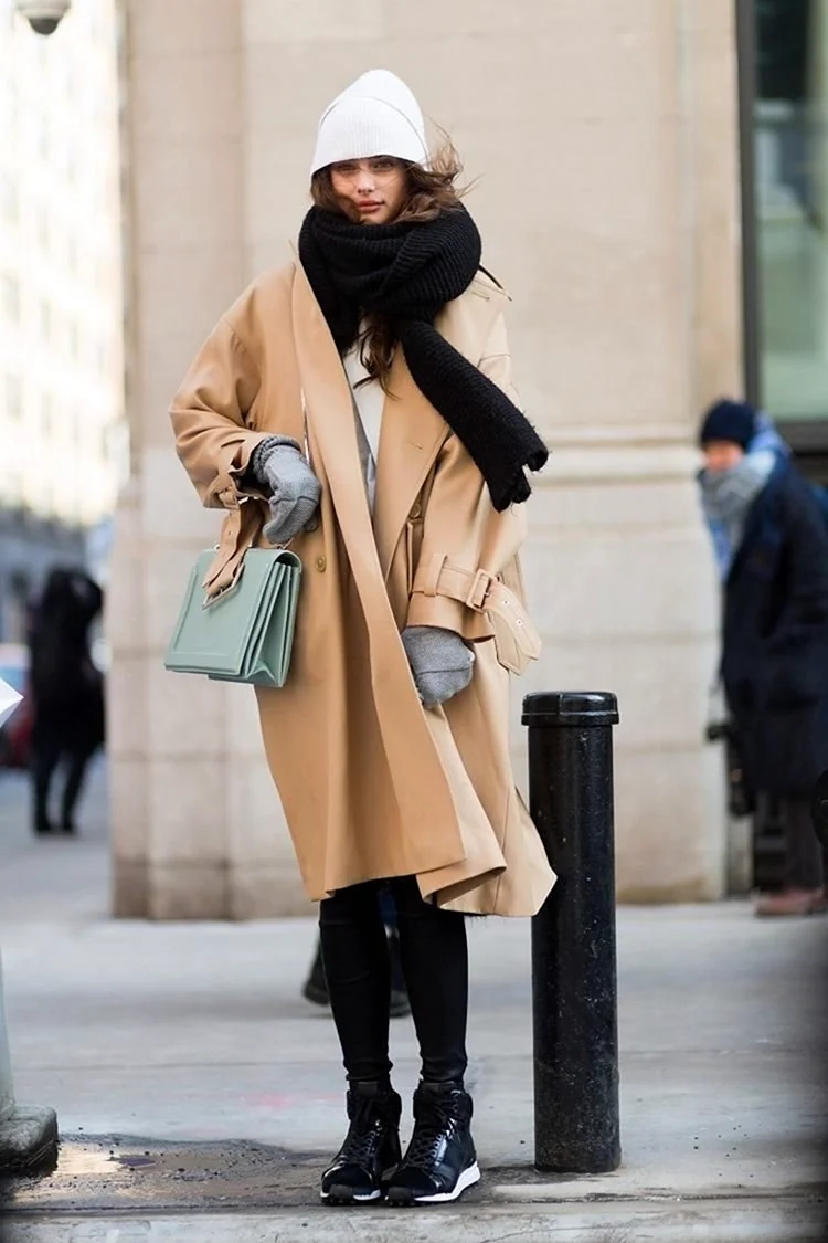 Оверсайз шарф стрит стайл