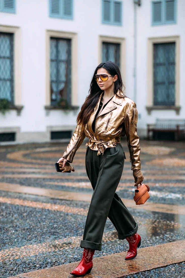 Сапоги казаки стрит стайл