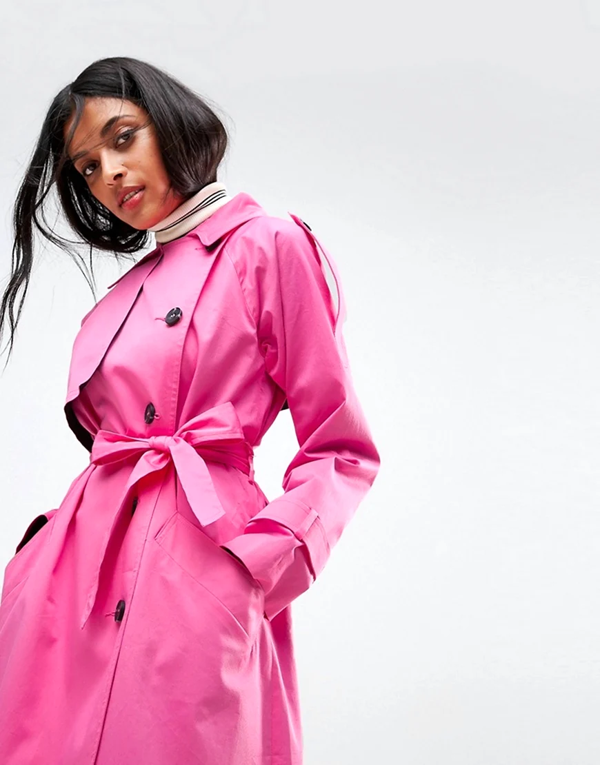 Zara тренч фуксия