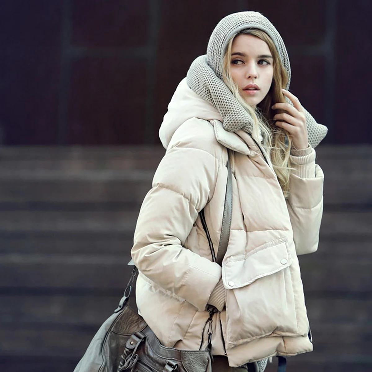 Пуховик с капюшоном 6318 Zara