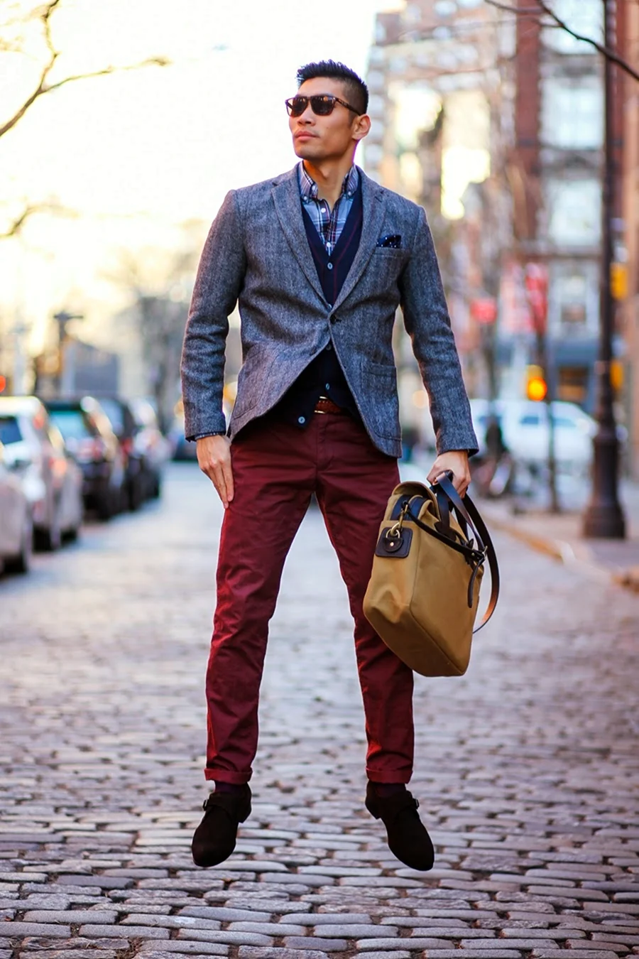 Бордовые брюки с пиджаком мужские