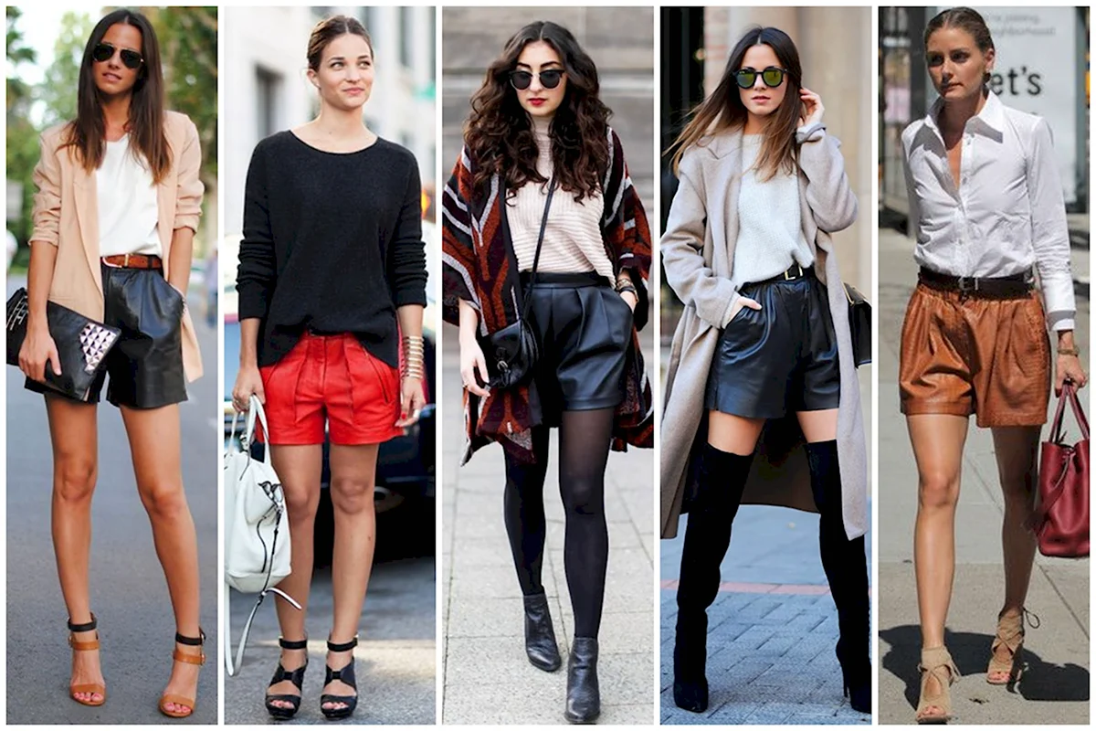 Сценический образ с кожаными шортами