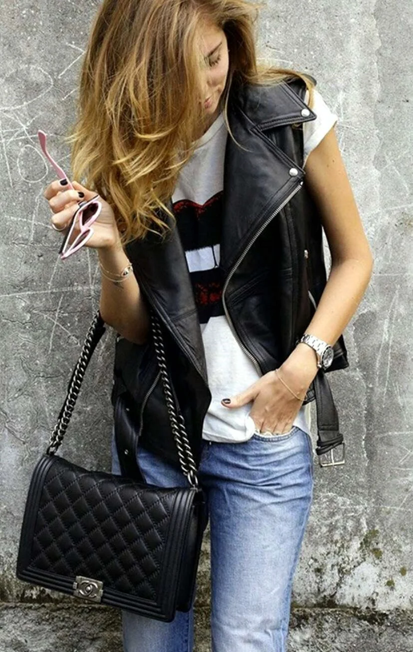Образы с кожаным жилетом