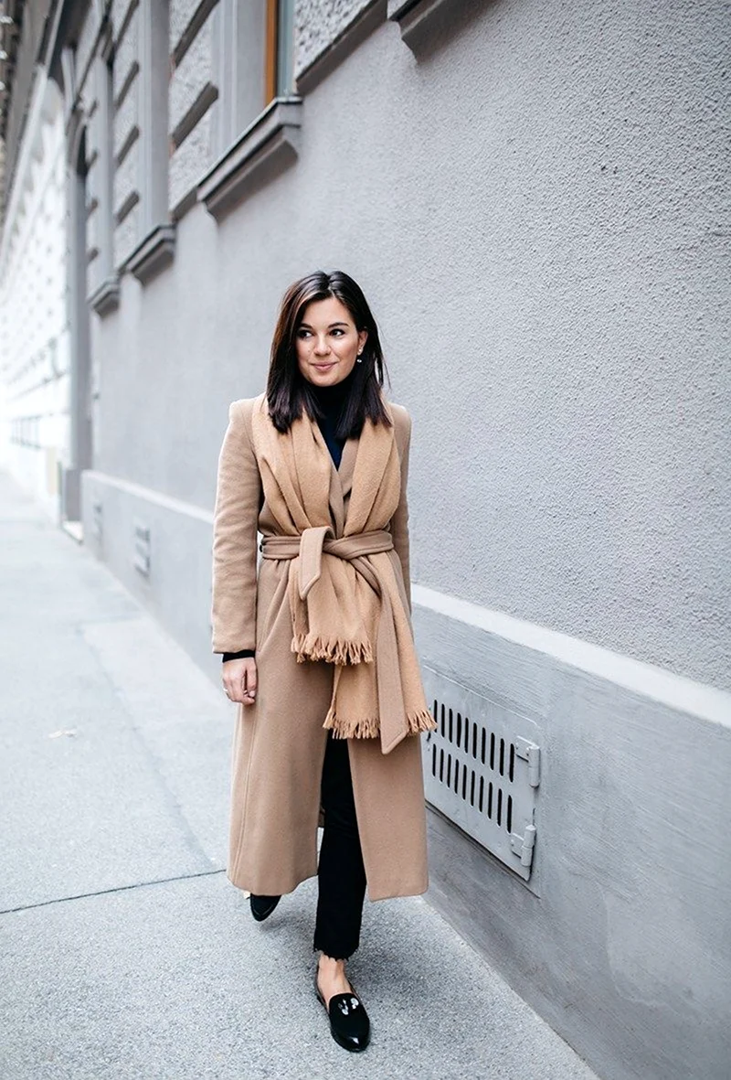 Пальто кэмел стрит стайл