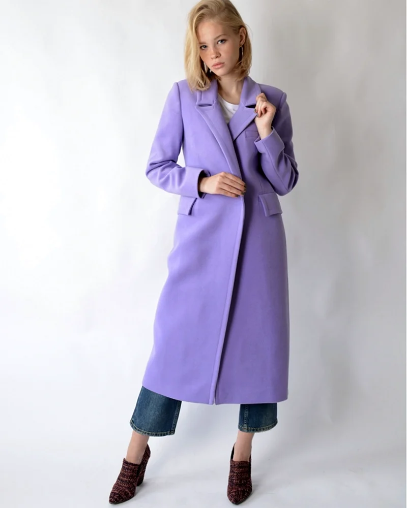 Max Mara лиловое пальто