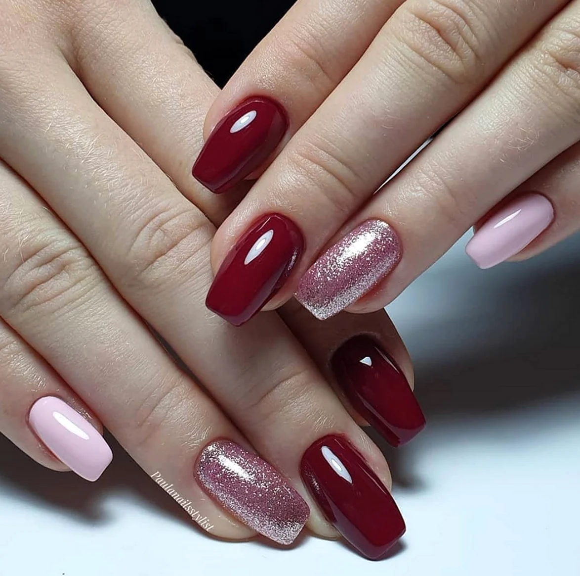 Однотонный маникюр