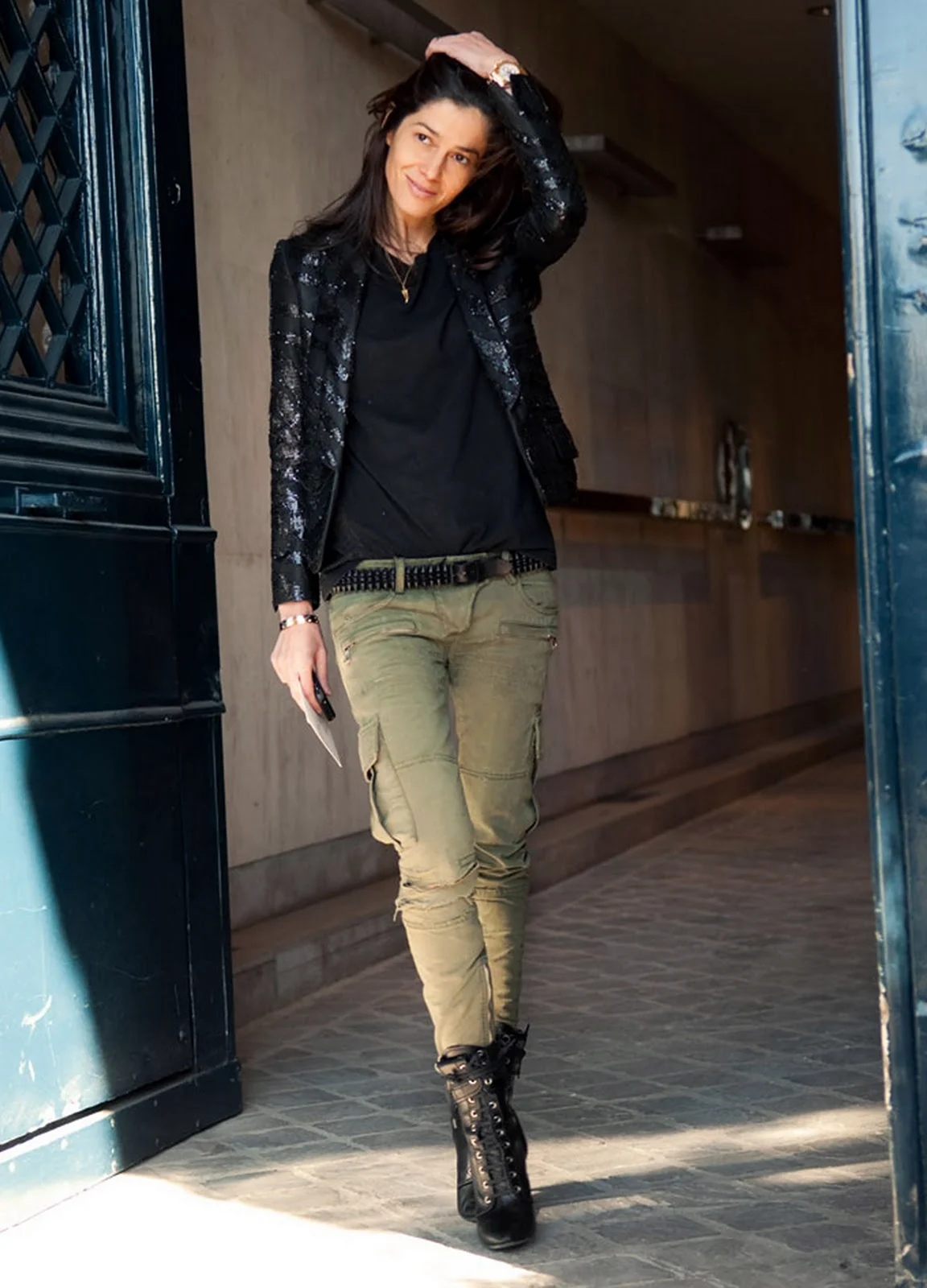 Брюки карго с косухой