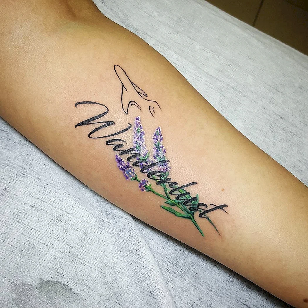 Тату на предплечье для девушек надписи