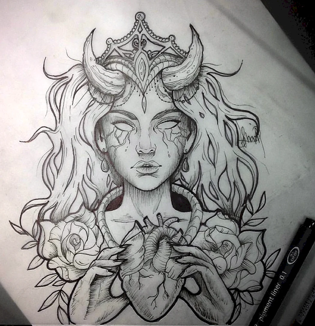 Демон Лилит тату