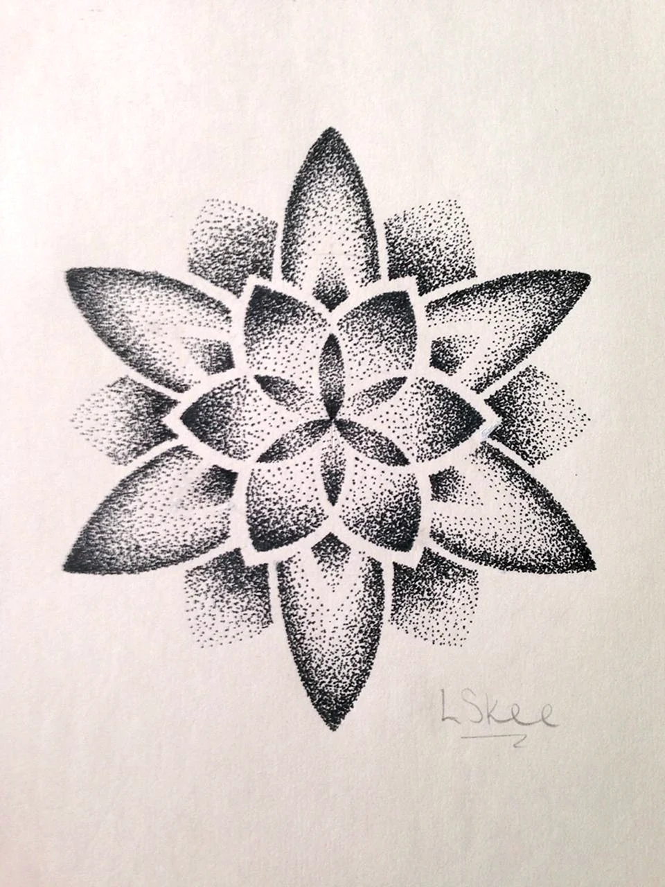 Тату Лотос дотворк